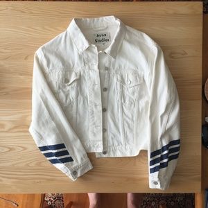 Acne Studios Tram Striped Denim Jacket